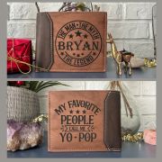 Custom Engraved Leatherette Wallet