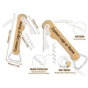 Corkscrew Wine Bottle Opener Beechwood