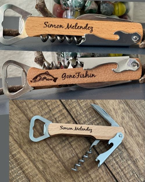 Corkscrew Wine Bottle Opener Beechwood