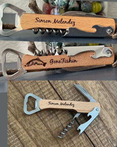 Corkscrew Wine Bottle Opener Beechwood