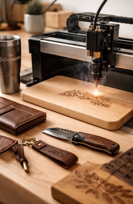 Laser Engraving Workshop Creating Custom Wood & Leather Gifts in St. Augustine, FL
